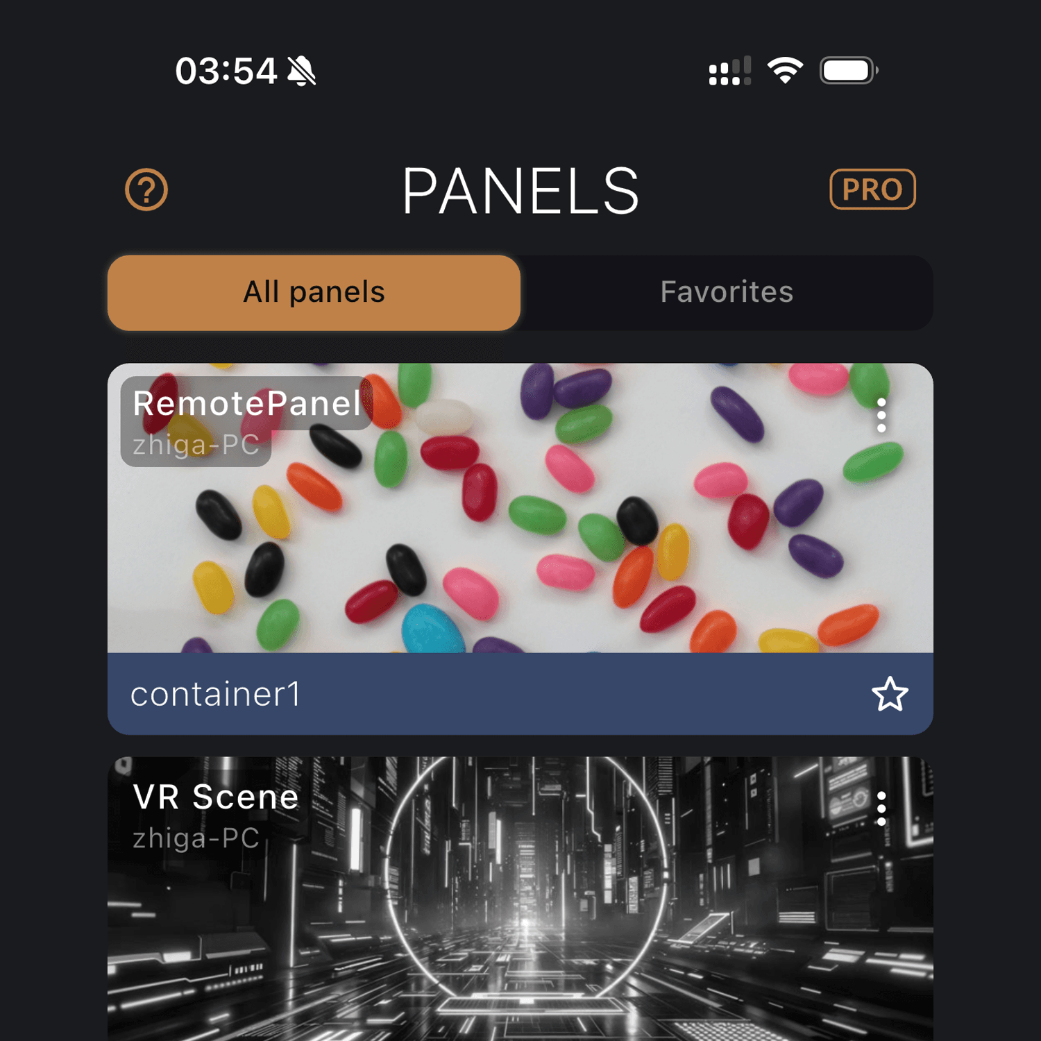 Connect to a TouchRemote panel from mobile app